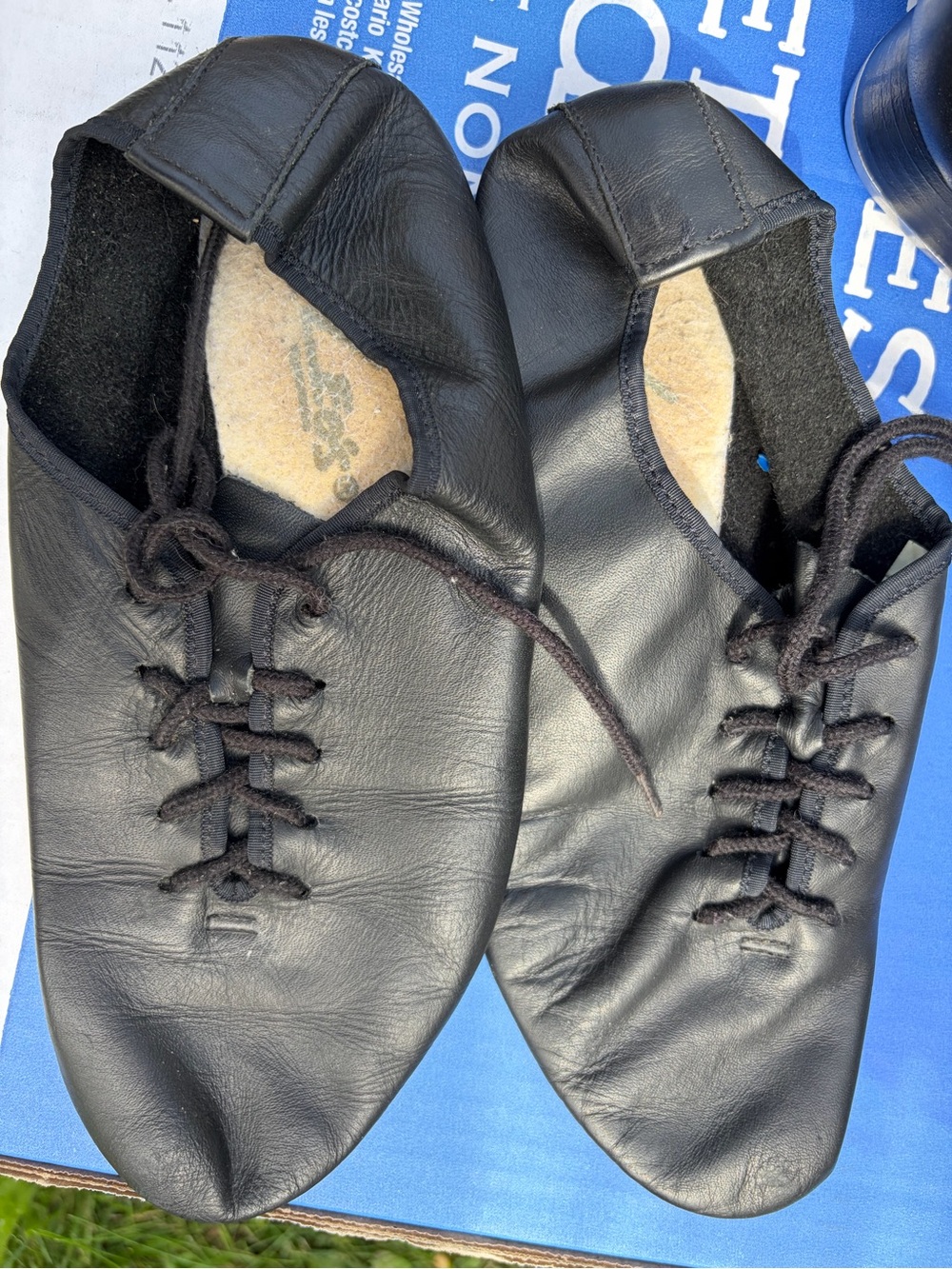 Black Jazz/Lyrical Leather Dance Shoes